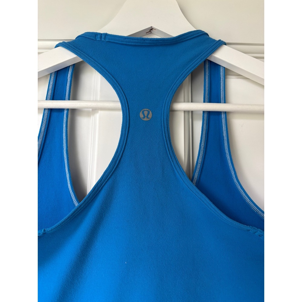 Lululemon Cool Racerback Tank Top Size 4 Blue Yoga Gym Activewear - Picture 2 of 5
